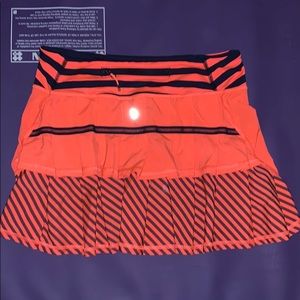 Lulu lemon tennis/golf skirt orange/navy